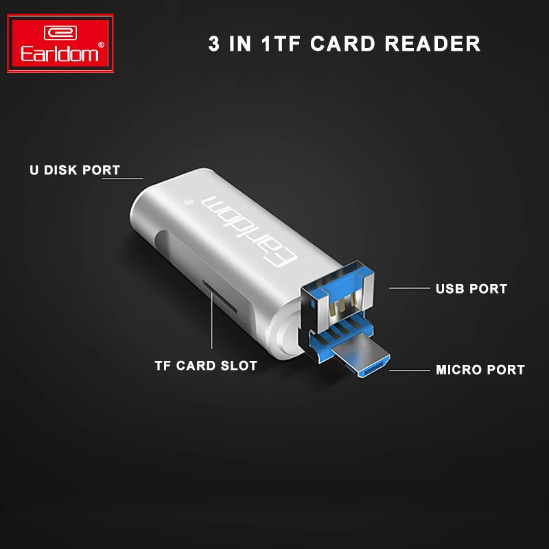 Earldom мульти в 1 OTG TF кардридер Usb микро кардридер U диск Android компьютер высокоскоростной кардридер Usb