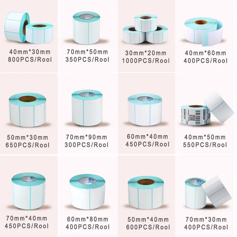 

Adhesive Thermal Label Sticker Paper Supermarket Price Blank Label Direct Print Waterproof Printing Label Barcodes Number