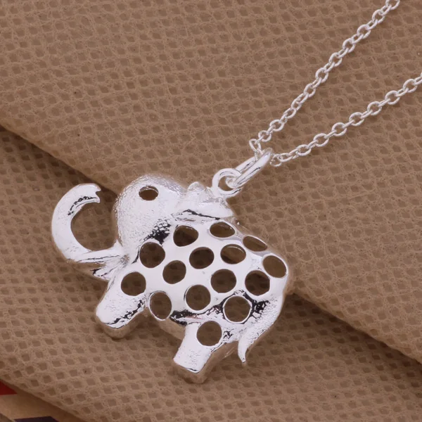 Женское ожерелье с подвеской в виде слона серебряного цвета|necklace resin|necklace