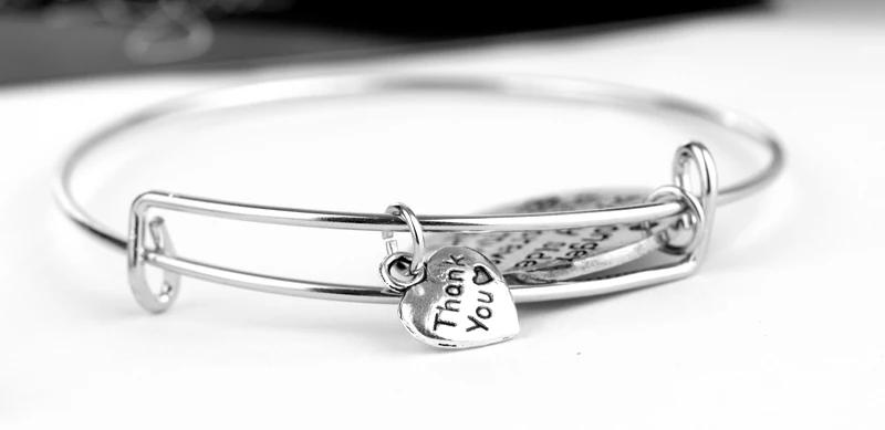 Женский вечерние с надписью всегда в моем сердце|adjustable bracelet|adjustable bangle braceletspendant
