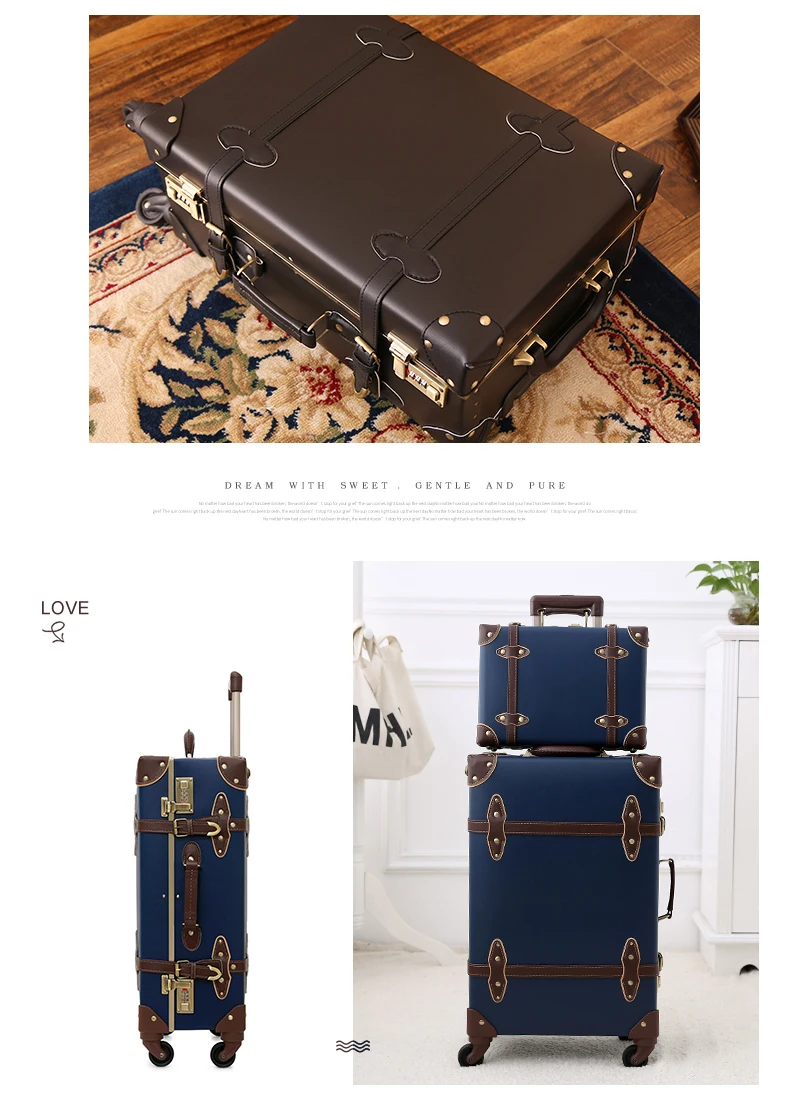 2" 22" 2" Дюймов ПУ кожа тележки чемоданы и дорожные сумки valise cabine valiz koffer maletas чемодан носить на колесах багаж