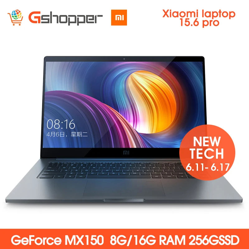 

Xiaomi Mi Notebook laptop Pro 15.6 I5/I7 Intel Core 8G/16G RAM 256GB SSD DDR4 1920x1080 Fingerprint Recognition Geforce MX150