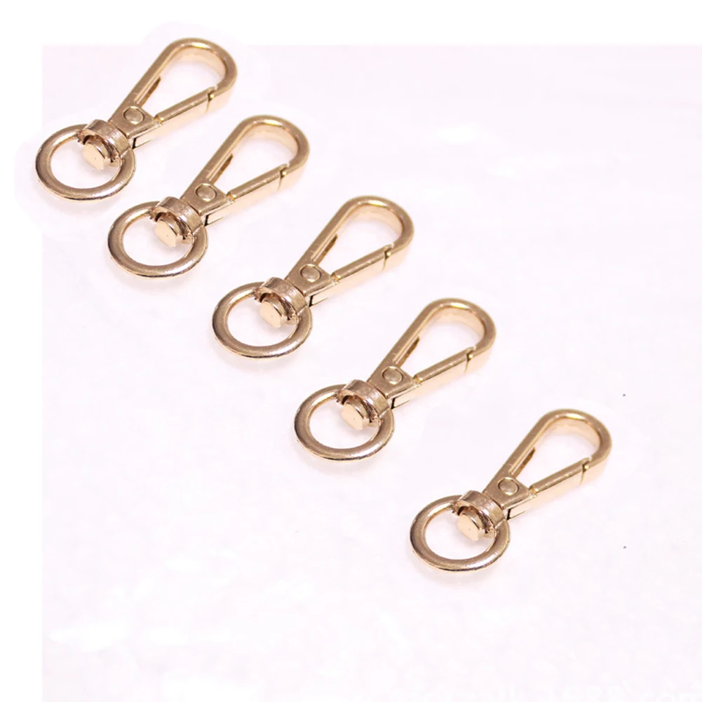 5 pcs Metal Swivel Trigger Lobster Clasp Snap Hook Key Chain Ring Lanyard DIY Craft Outdoor Backpack Bag Parts Accessories