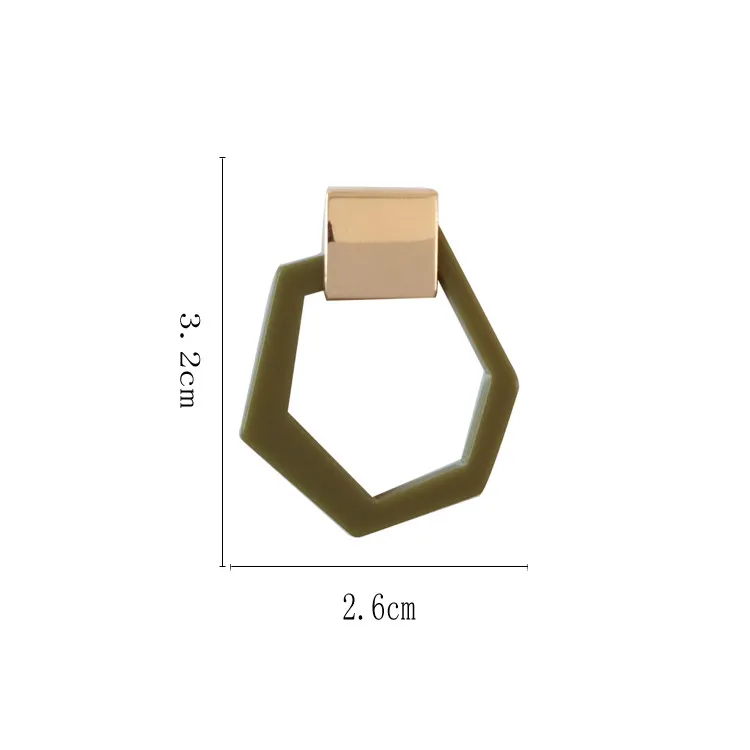 Серьги для девушек, уникальные серьги для женщин, большие Стильные Простые серьги, модные серьги с неровным геометрическим цветом, простые серьги
