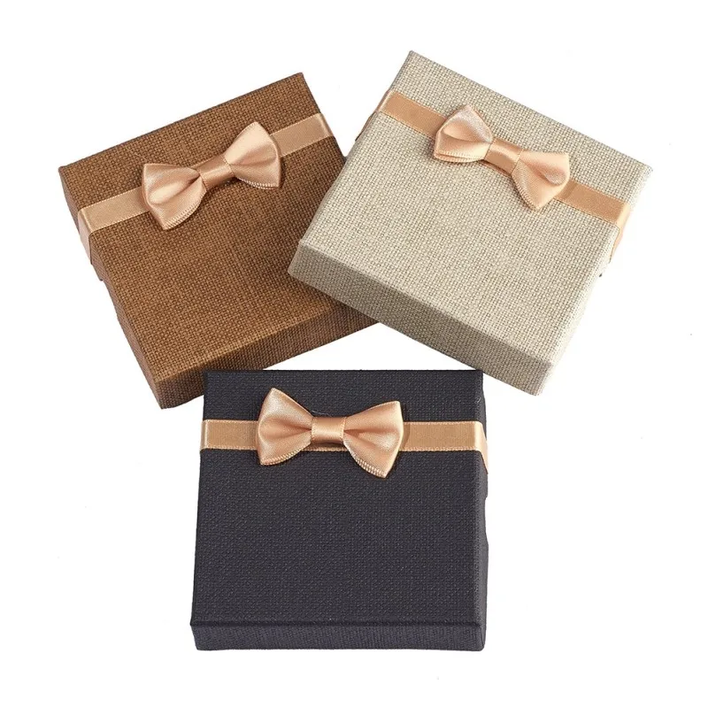 

12pcs Cardboard Bracelet Boxes Square For Jewelry Gifts Present Storage Display Storage Box Cases Mixed Color 8.8x8.8x2.2cm