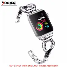 Mashup Стиль металла Нержавеющая сталь кожаным ремешком ремешок для Apple Watch Series 3/2/1 38 мм/ 42 мм Замена Браслет