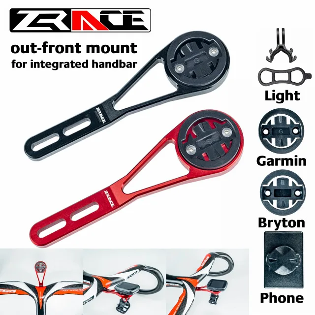 

ZRACE Bicycle Computer Mount for Integrated Handlebar Out-front Cellphone/Torch Extender Holder for iGPSPORT Garmin Bryton GoPro