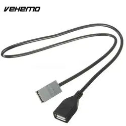 Vehemo женский Порты и разъёмы AUX кабель USB адаптер USB Порты и разъёмы Кабель-адаптер MP3 адаптер Соединительный кабель для кабель автомобильный