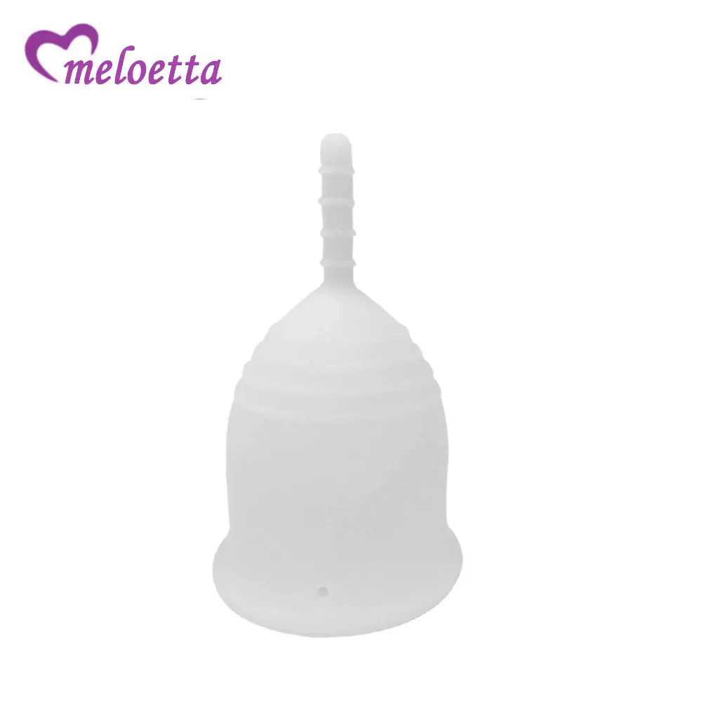 Хорошие Медицинские силиконовые женские чашки менструальные чашки менструационные чашки продукт - Цвет: White