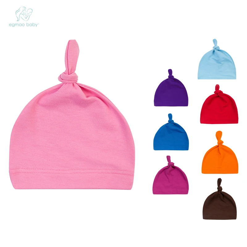 

EGMAOBABY New Comfort Cartoon Baby Toddlers Cotton Sleep Cap Headwear Cute Hat Mult-color Baby Organic Knotted Hat