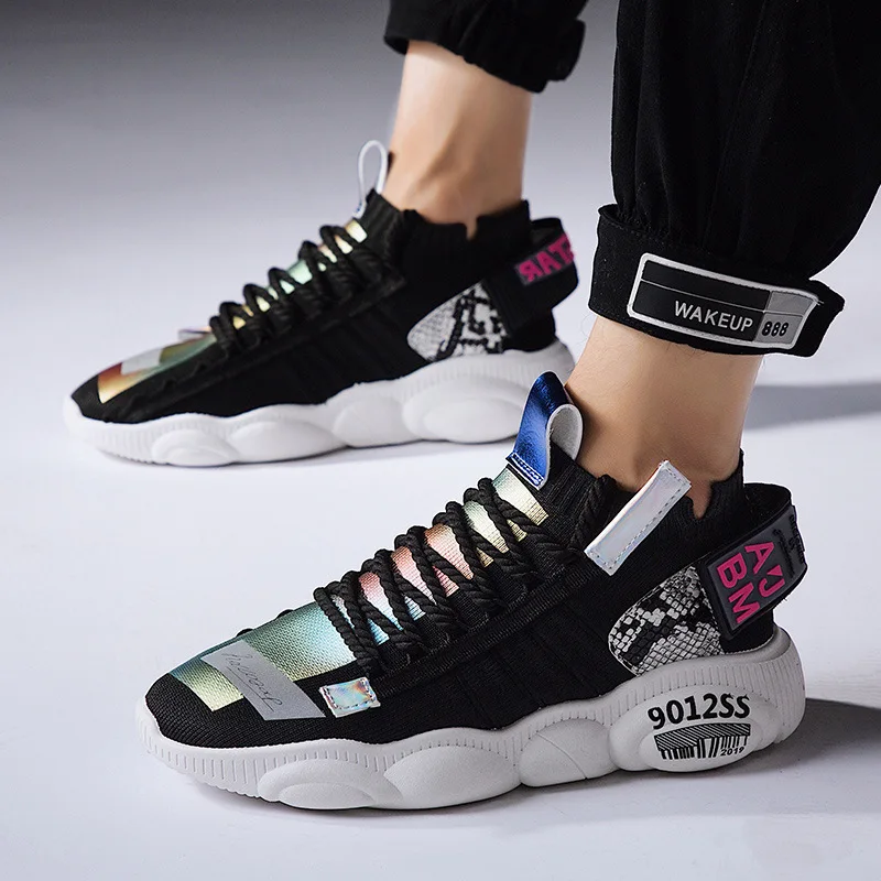 Ins Dad Shoe Hot 2019 Male Shoe Little Bear Bottom Tide Shoes Ventilation Fly Fabric Sneakers Casual Shoes Four Seasons