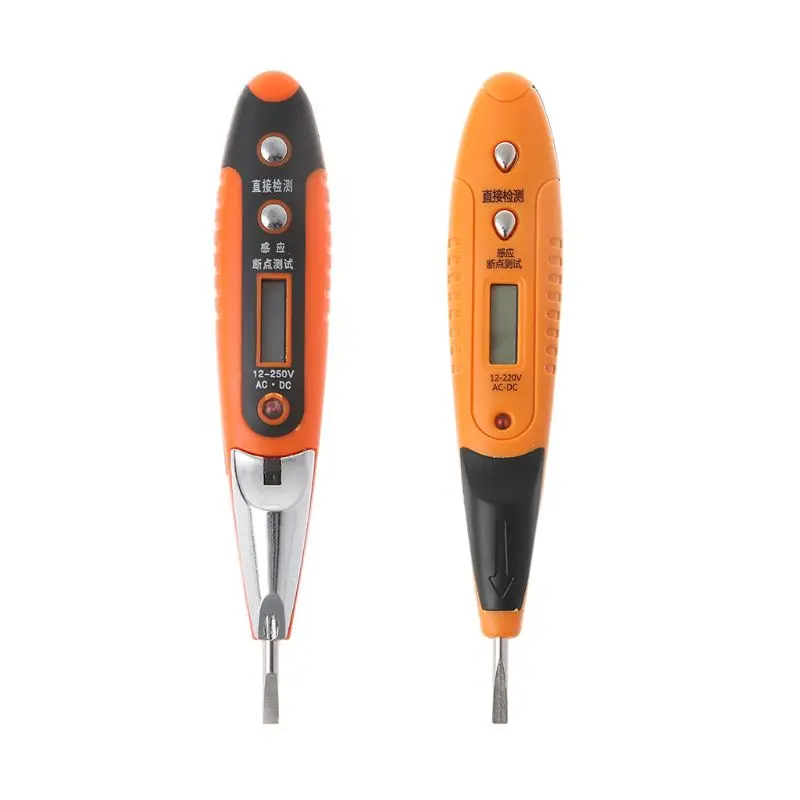 

Digital Test Pencil Multifunction AC DC 12-250V Tester Electrical LCD Display Voltage Detector Test Pen For Electrician