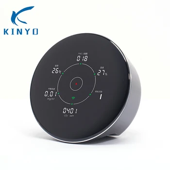 

Kinyo 2018 Newest Smart Air quality detector Measurable formaldehyde PM2.5 TVOC CO2 temperature and humidity For air purifiers