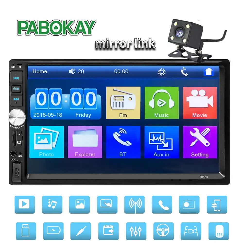 Cena 2 din radioodtwarzacz samochodowy rejestrator Bluetooth 2din 12v odtwarzacz 7 \