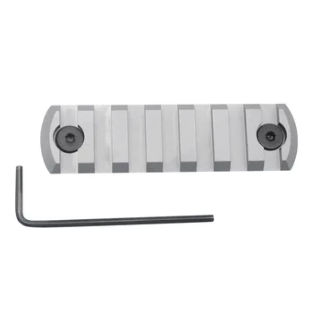 

7 Slots Aluminum Alloy Anodized Grey Picatinny Rail Section For Keymod Handguard Rail Mount System