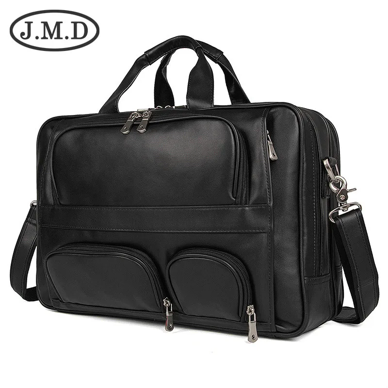 JMD 100% Echt Vintage Leather Men's Briefcase Laptop Tas Big Size Hand Zakelijke Tas Koffie 7289B JMD 100% Echt Vintage Leather Men's Briefcase Laptop Tas Big Size Hand Zakelijke Tas Koffie 7289B