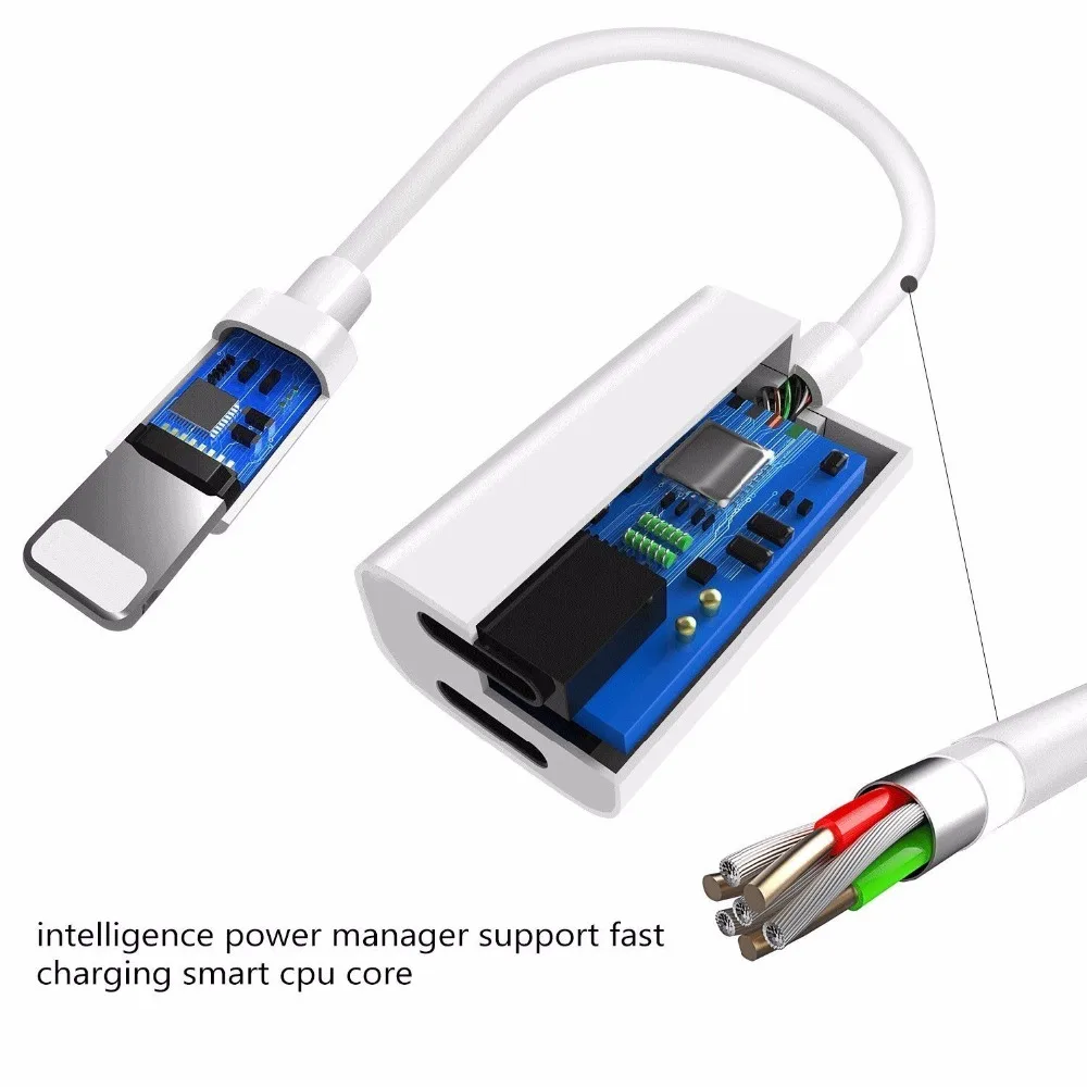 Leadzoe 2 in 1 Adapter For iPhone 7 8 Plus AUX Music Audio Converter Splitter Earphone Headphone Jack Adapter Cable For iPhone7 Leadzoe 2 in 1 Adapter For iPhone 7 8 Plus AUX Music Audio Converter Splitter Earphone Headphone Jack Adapter Cable For iPhone7