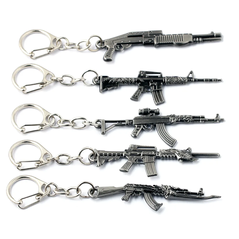 15 Style Csgo Weapon AK47 Gun Model 6 Cm Keychains CS GO Metal Key Holder Men Jewelry Pendants Keyring Chaveiro Game Accessories | Украшения