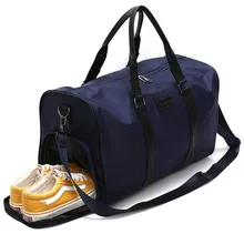 Легкая нейлоновая дорожная сумка в студенческом стиле, Большая вместительная однотонная сумка, сумка для мужчин, черная сумка для багажа