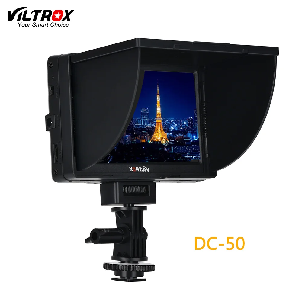 Viltrox DC-50 портативный 5 ''клип на ЖК HDMI HD видео камера монитор и батарея и зарядное устройство для Canon Nikon sony DSLR BMPCC - Цвет: One Monitor