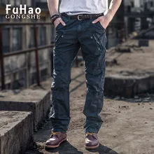 Männer Baumwolle Casual-militärarmee-cargo Camo Kampfarbeitshosen Beiläufige Kurze Hose Herren Lange Hosen mit Reißverschlüssen Plus Größe