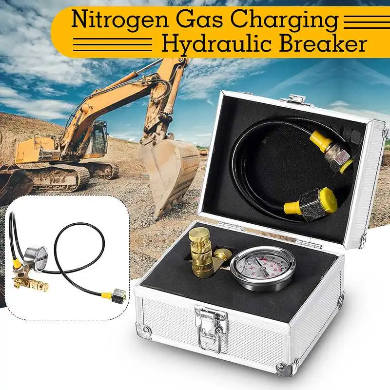 

FPU-25/40MPa Hydraulic Accumulato Nitrogen Charging Filling Gas Valve test Kit Pressure Gauge Manometer Pressure Reducing Valve