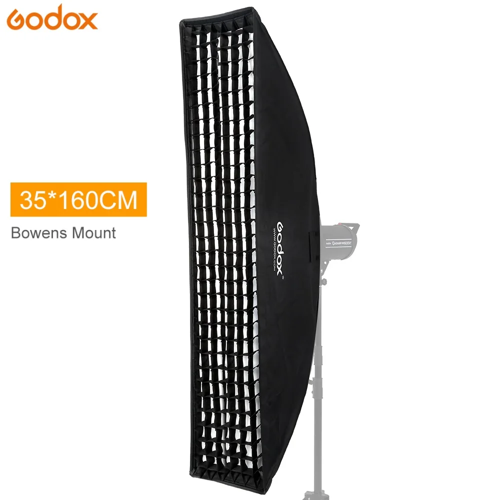 Godox 14x63 дюймов 35x160 см софтбокс Bowens Mount Strip Beehive Honeycomb Grid soфтbox для фото строб студия