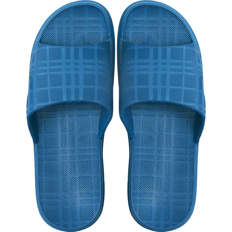 

2019 New Slippers Summer Floor Skid Proof Home Floor Slippers Indoor Family Stripe Flat Bathroom Bath Sandal Slippers