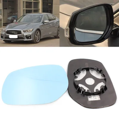 

For Infiniti Q50 imported large-field blue mirror anti car rearview mirror wide-angle reflective reversing lens
