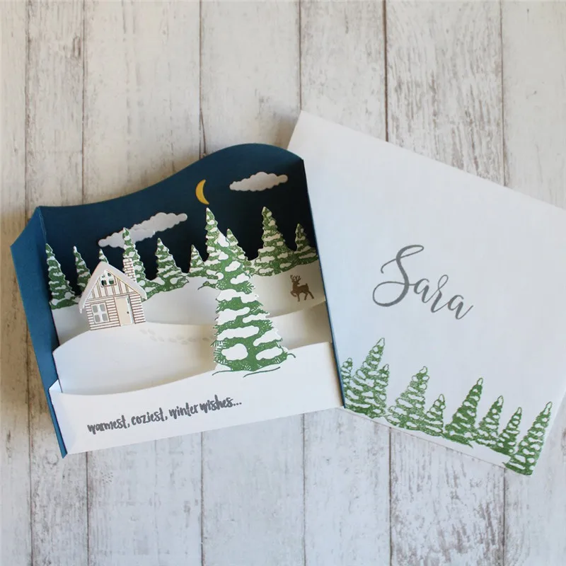 

Naifumodo Christmas Tree Clear Stamps and Dies New 2019 for Scrapbooking Card Making Album Embossing Stencil Paper Craft Diecut