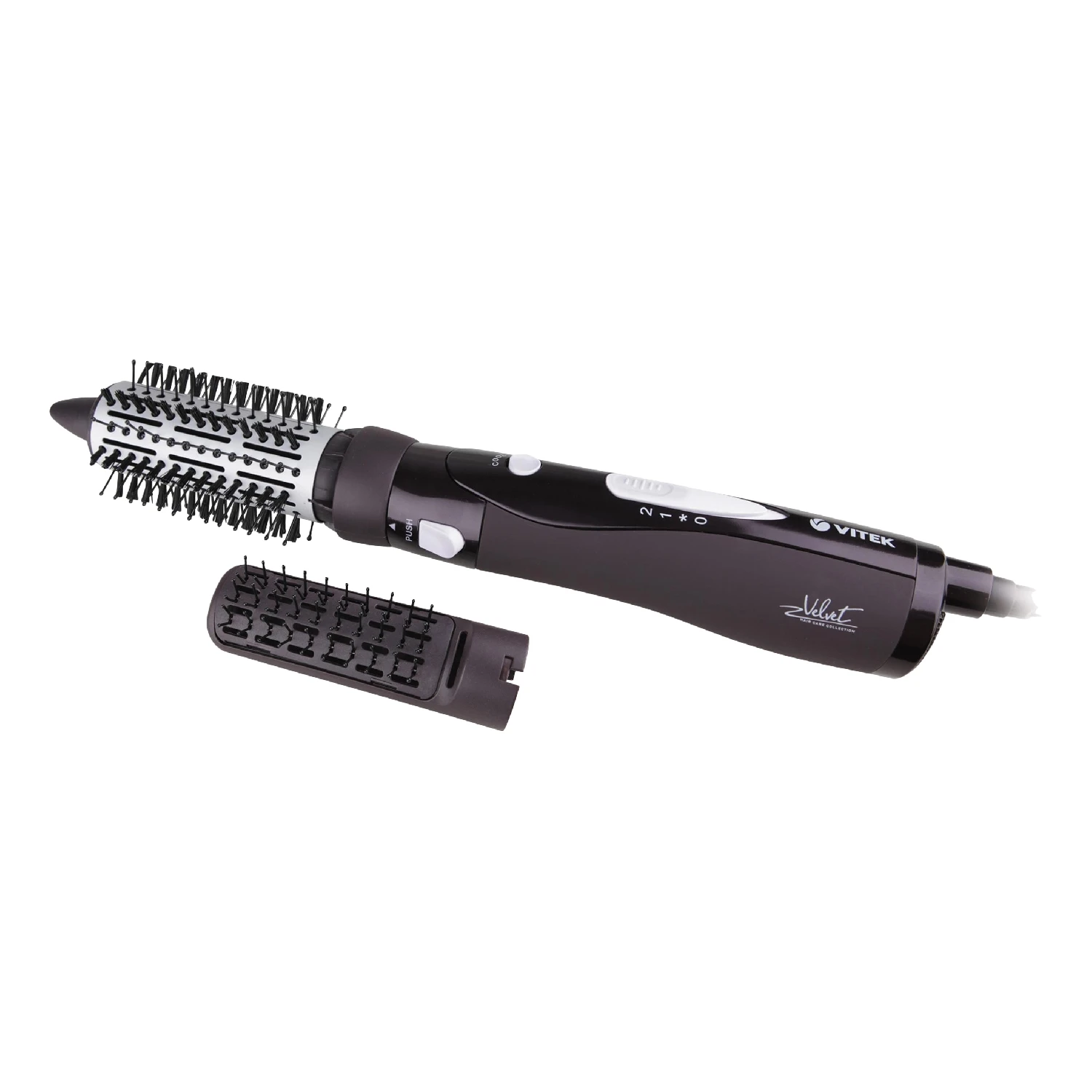 Фен-щетка Vitek VT-8235VT (Мощность 1000 Вт, 2 скорости, 2 насадки, петля для подвешивания, вращение шнура)
