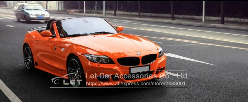 20/30/40/50*152CM High Gloss Orange Vinyl Film Gloss Glossy Car Wrap Foil Sticker custom number plates