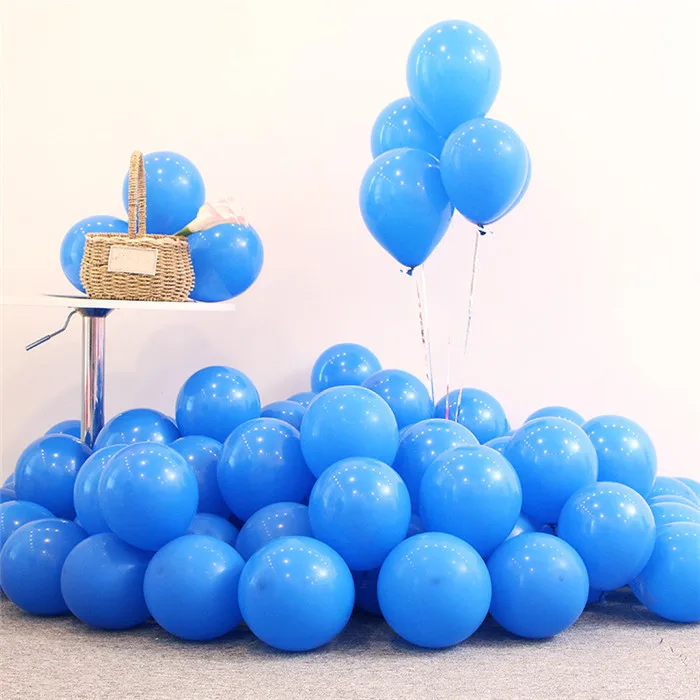 10pcs12inch Globos фиолетовый Макарон конфетти Латексный Шар С Днем Рождения украшения для детской свадьбы воздушный шар белый воздушный шар из фольги - Цвет: 2.2gMat D32 QianBlue