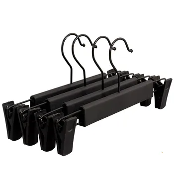 

Black Matte Plastic Pants Storage Hanger Hook Clothing Store Men Women General Pants Clip Hanger Pants Racks