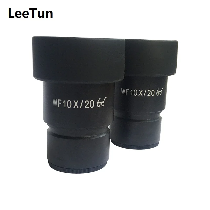 One Pair WF10X High Eye-point Eyepiece for Stereo Microscope Wide Field 20mm with Rubber Eye Cups Guard Mounting 30mm 30.5mm One Pair WF10X High Eye-point Eyepiece for Stereo Microscope Wide Field 20mm with Rubber Eye Cups Guard Mounting 30mm 30.5mm