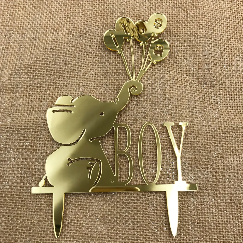 It is a BoyGirl Cake Topper Little Man Baby Shower Birthday Party Kids Baby Gender Reveal Acrylic Silhouette Cake Topper