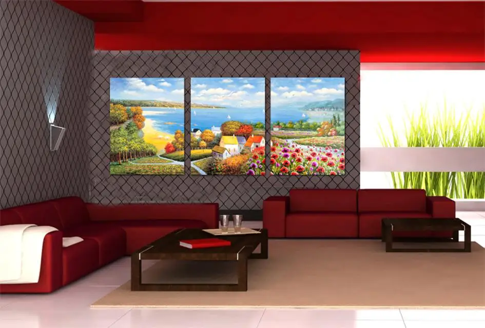 3 piece canvas wall art Colorful abstract art Abstract art decor