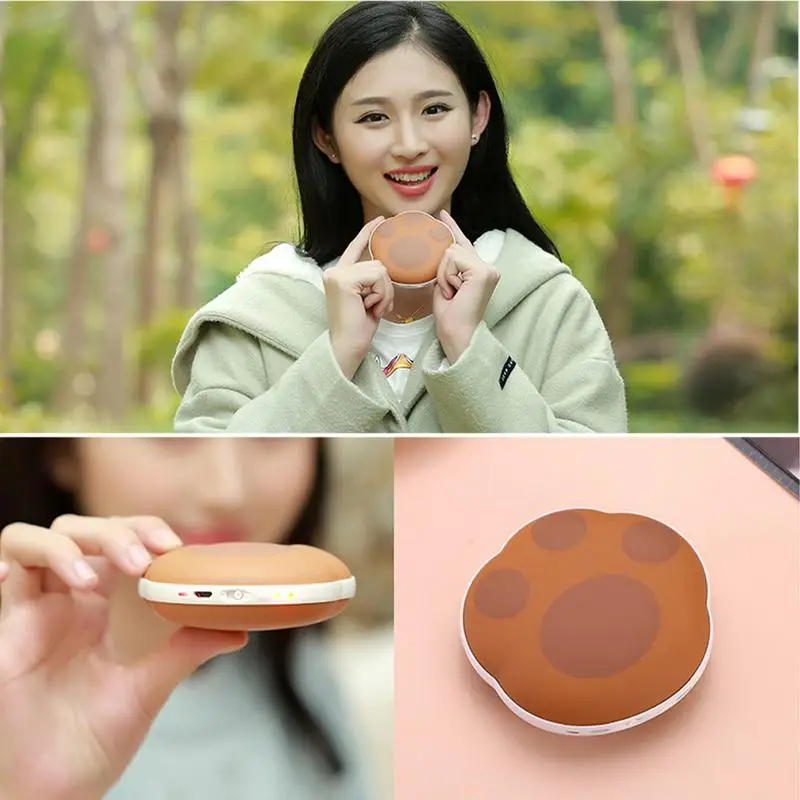 

Hand Warmer Pocket Rechargeable Portable Mini 5V USB Winter Powered Bank Double Heating Electric Explosion-proof Stove Warmer