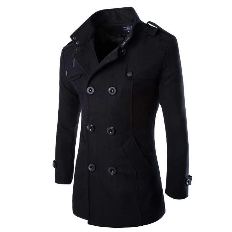 Popular Mens Double Breasted Pea Coat-Buy Cheap Mens