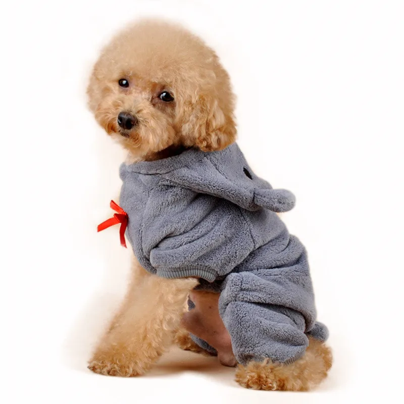 Зимняя одежда для собак из кораллового флиса, косплей, одежда для щенков, пальто для французского бульдога, костюмы мопса, куртка для маленьких собак, кошек - Цвет: gray