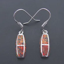 Высокое Качество Стерлингового Серебра 925 Ювелирных Изделий Опал Серьги длинные Мотаться Партии Серьги для женщин