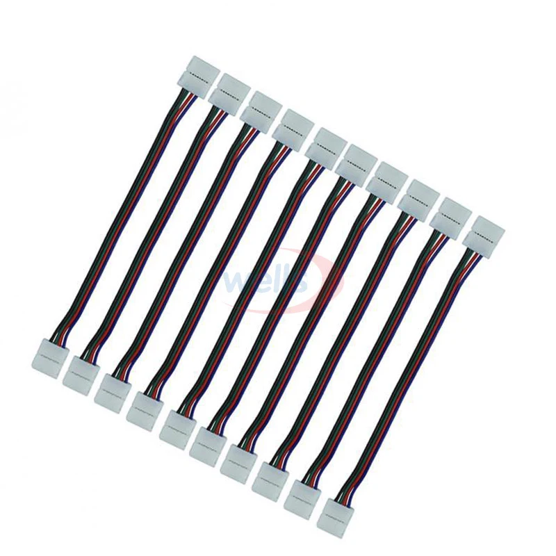 50 шт. 100 2Pin 3Pin 4Pin 5Pin двойной разъем кабель для 8 мм 10 12 3528 5050 WS2811 RGB/RGBW Светодиодные
