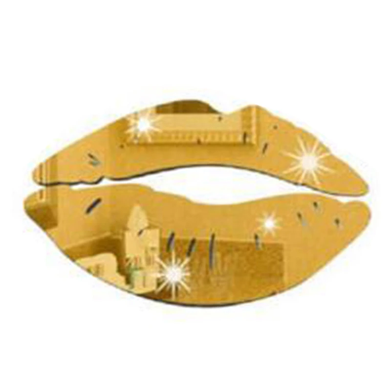 DIY 3D Mirror Acrylic Kiss Lip Wall Sticker Art Mural Decals Stickers Home Decor