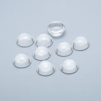 

12mm Round Clear Glass Dome Cabochon Cameo Setting for Jewelry Making 100pcs 7683