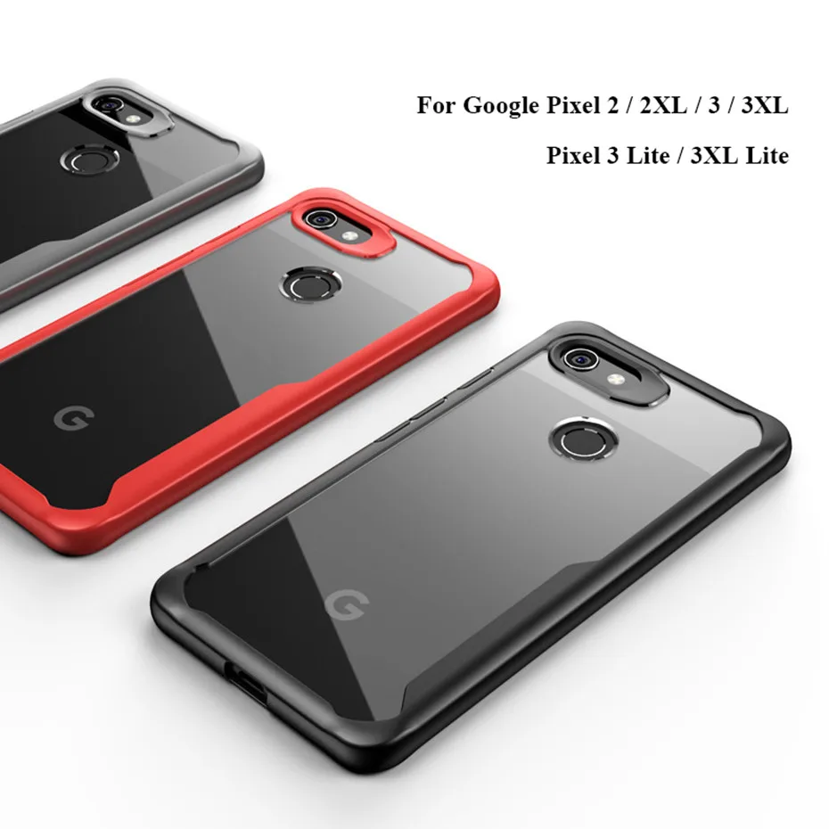 Для Google Pixel 2 2XL 3 XL чехол Роскошный тонкий мягкий силиконовый чехол прозрачный PC задняя крышка для Pixel 3a XL 3XL Lite Coque