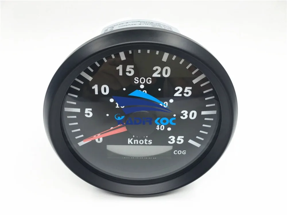 1 шт. 85 мм 40mph скорость метров Mileometer 0-35knots gps устройство 9-32 В для лодки авто с красным светом и gps антенна черный белый