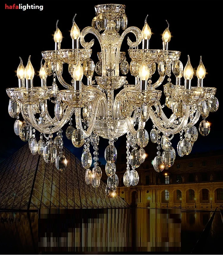 

Crystal Chandelier Light Export K9 Noble Luxurious15 Candel crystal lights Villa living room crystal lights Luxury chandeliers