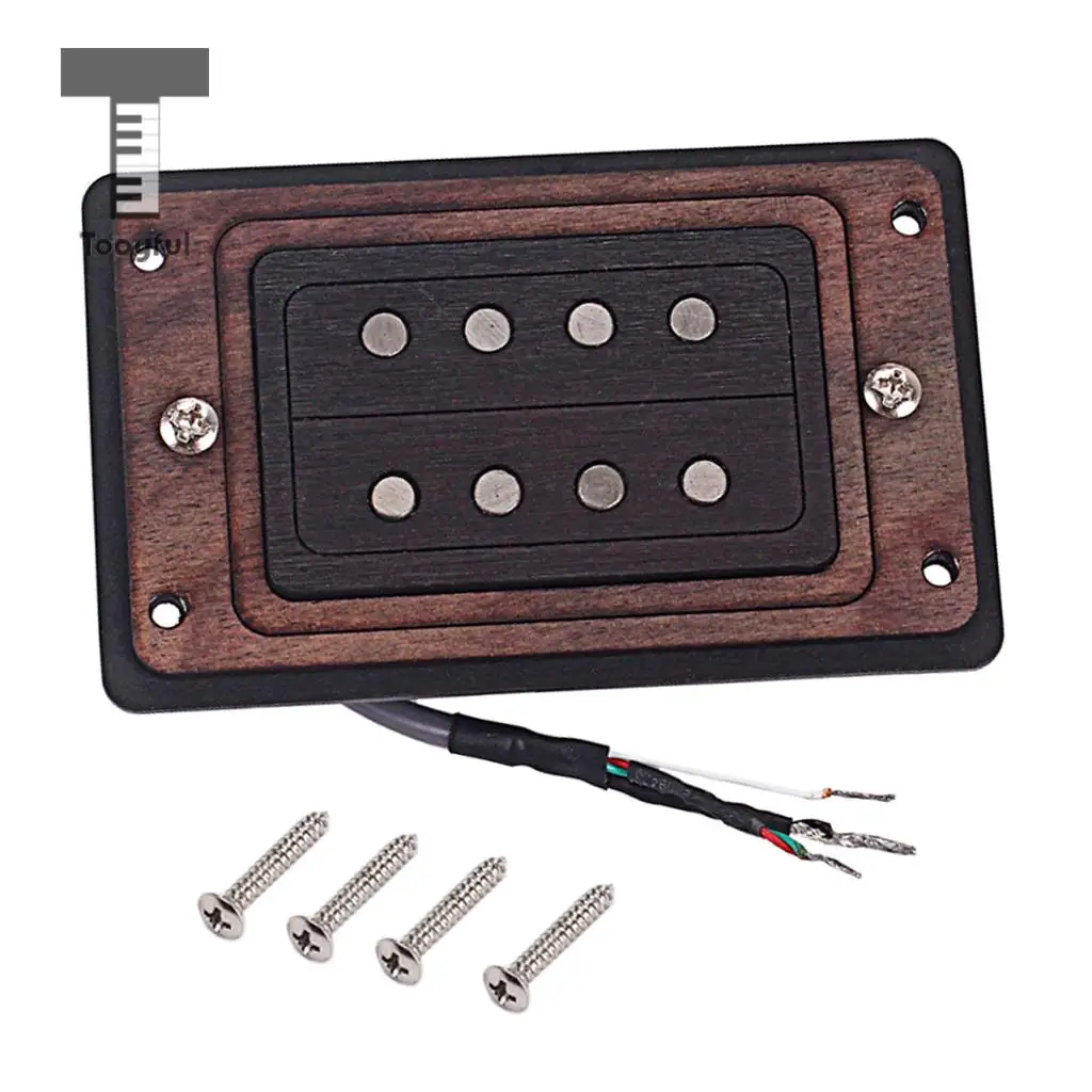Tooyful Iron Alnico 5 Humbucker Pickup Set for 4 String Cigar Box Guitar Replacement Parts