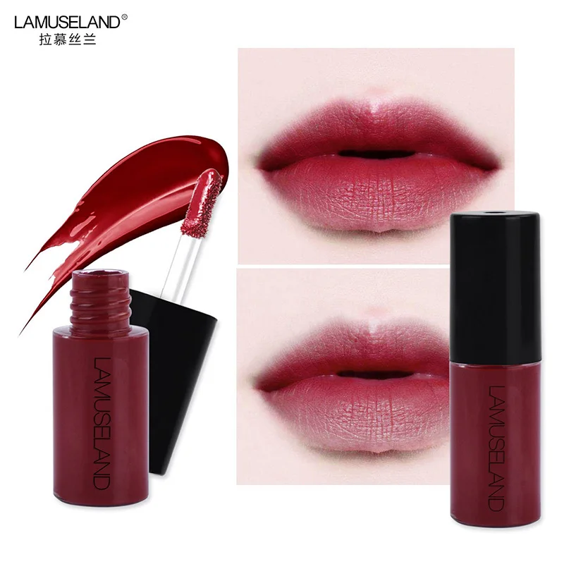 

Simple Size 1pc Matte Lip Gloss Velvet Liquid Lipstick Tint Waterproof Sexy Color Lipgloss Pigment Lip Gloss Batom Makeup Set