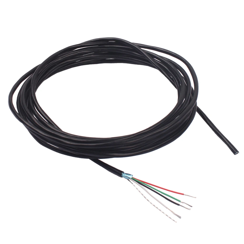 Экранированный 4 проводный гитарный кабель для подключения провода 24 AWG черный
